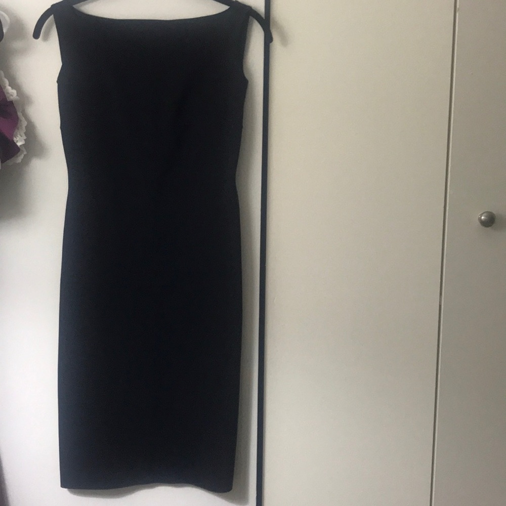 Black midi off-shoulder dress